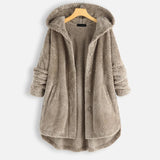 Lydia warme fleece jas voor dames – zachte en elegante jas met comfortabele pasvorm, perfect voor casual winterlooks en buitenactiviteiten.