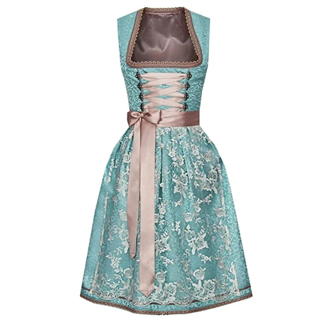 Stijlvolle Oktoberfest dirndljurk – midi damesjurk met traditioneel Beiers ontwerp, flatterende pasvorm en hoogwaardige stof, perfect voor bierfeesten en thema-evenementen.