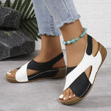 Dames Sandalen met Kruisbanden en Plateauzool
