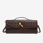 Geweven Leren Crossbody Tas – Luxe & Trendy Damesaccessoire – Compact, Stijlvol en Perfect voor Elke Gelegenheid.