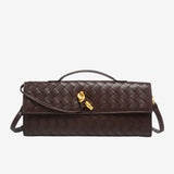 Geweven Leren Crossbody Tas – Luxe & Trendy Damesaccessoire – Compact, Stijlvol en Perfect voor Elke Gelegenheid.