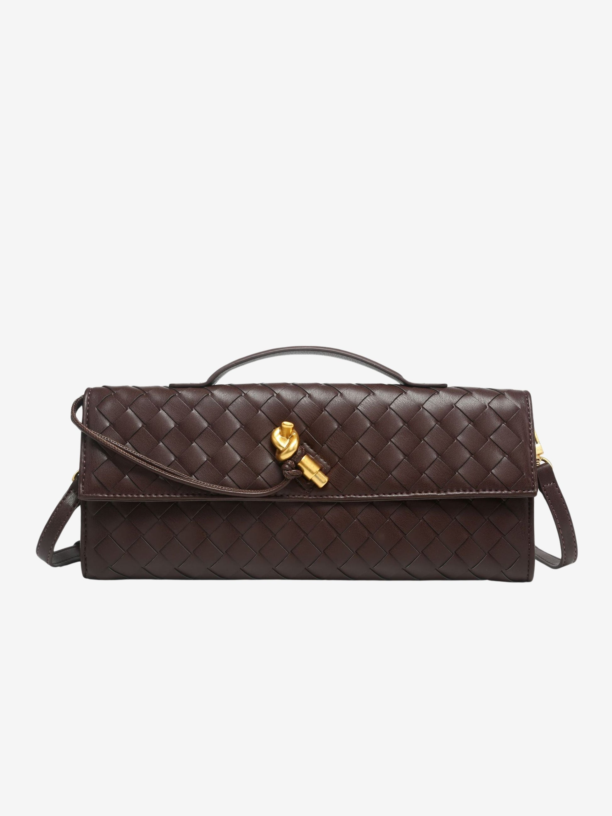 Geweven Leren Crossbody Tas – Luxe & Trendy Damesaccessoire – Compact, Stijlvol en Perfect voor Elke Gelegenheid.
