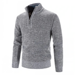 Alvaro heren warme pullover met halve rits in diverse kleuren – zachte stof, comfortabele pasvorm en ideale casual winterstijl.