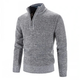 Alvaro heren warme pullover met halve rits in diverse kleuren – zachte stof, comfortabele pasvorm en ideale casual winterstijl.
