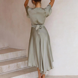 Roze Wikkeljurk met Volantdetails