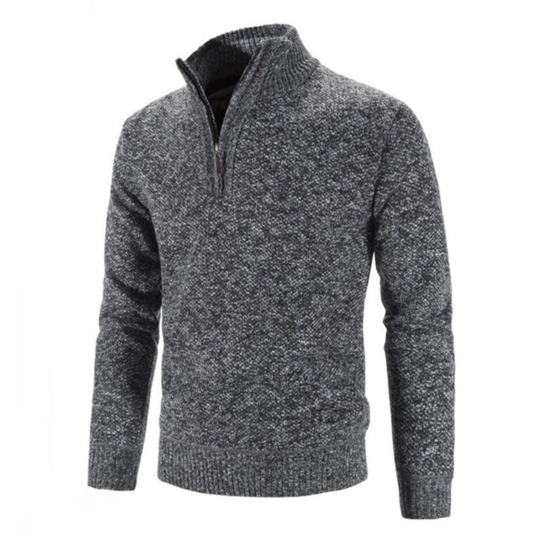 Alvaro heren warme pullover met halve rits in diverse kleuren – zachte stof, comfortabele pasvorm en ideale casual winterstijl.