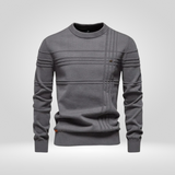 Gebreide heren trui slim fit katoenmix