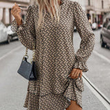 Print Jurk met Volantzoom voor Dames