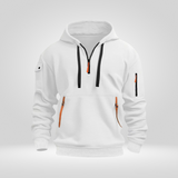 Half zip hoodie met zakken en regular fit