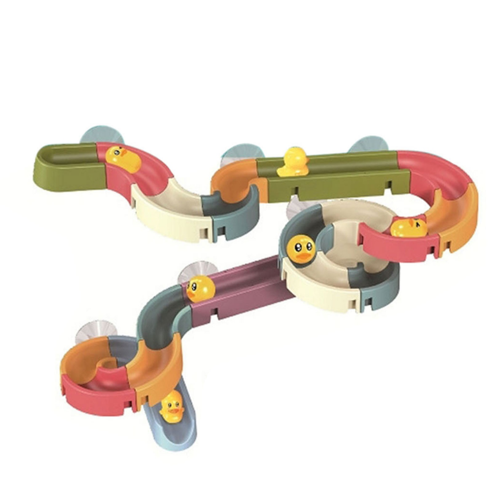 HappyDuck glijbaan voor kinderen – kleurrijk badspeelgoed met veilige, gladde afwerking, geschikt voor plezier en waterpret in bad of zwembad.