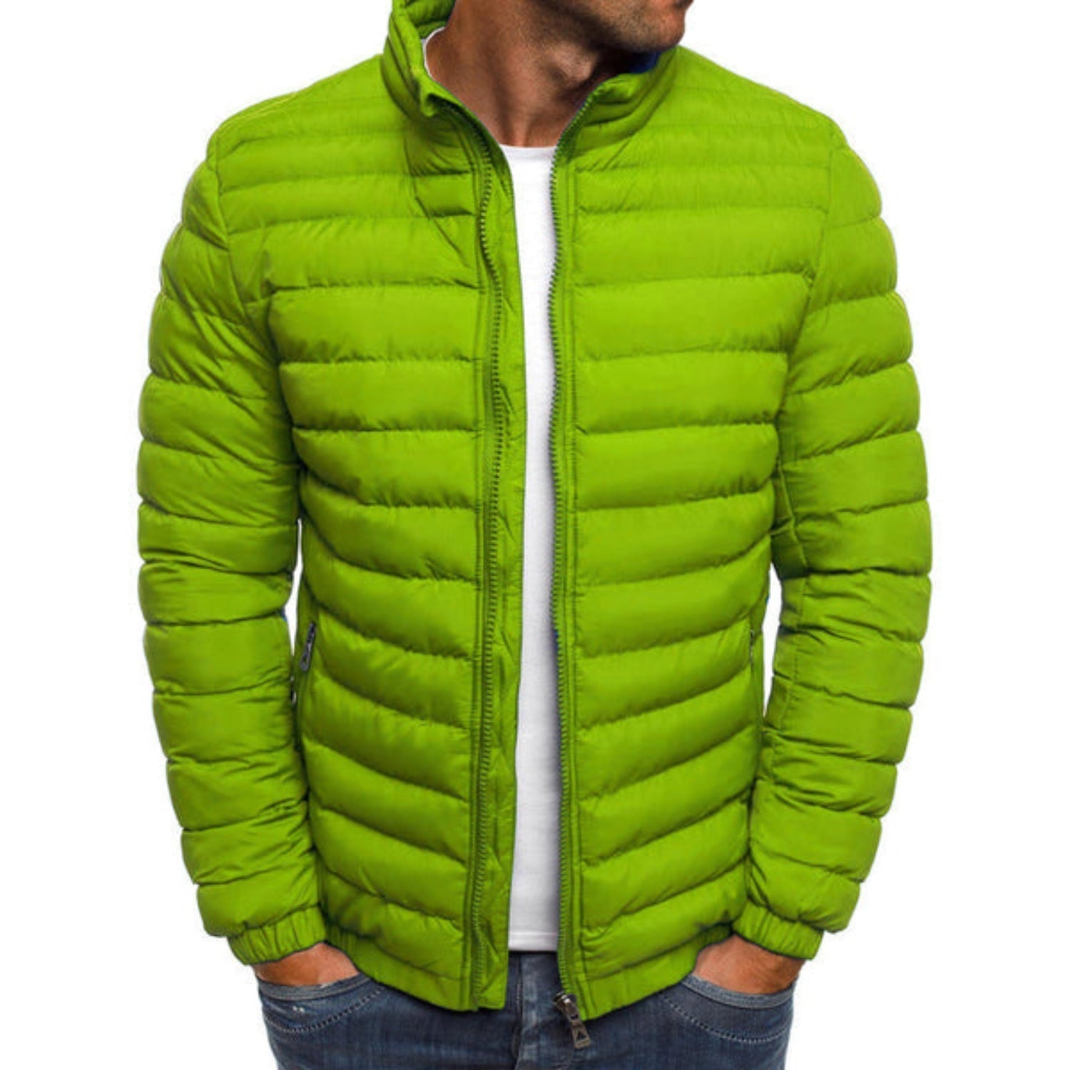 Stijlvolle heren pufferjas in diverse kleuren – warme isolatie, waterafstotend materiaal en comfortabele winterpasvorm.