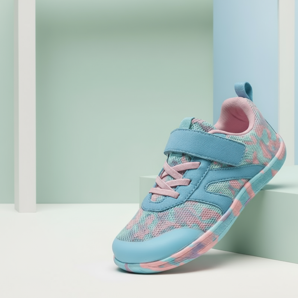 FlexiFeet antislip barefoot kinderschoenen – flexibele, ademende materialen met veilige gripzool voor natuurlijke voetbeweging en comfortabel speelplezier.