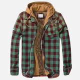 Leon heren jas met ruitpatroon en capuchon in diverse kleuren – warme voering, waterafstotend materiaal en comfortabele pasvorm voor koude dagen.