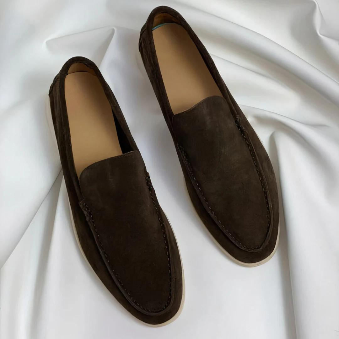 Lucian klassieke leren loafers voor heren – elegante bruine herenschoenen van hoogwaardig leer met comfortabele pasvorm voor casual en formele gelegenheden.