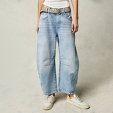 Dames broek met ballonpijpen en hoge taille