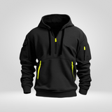 Half zip hoodie met zakken en regular fit