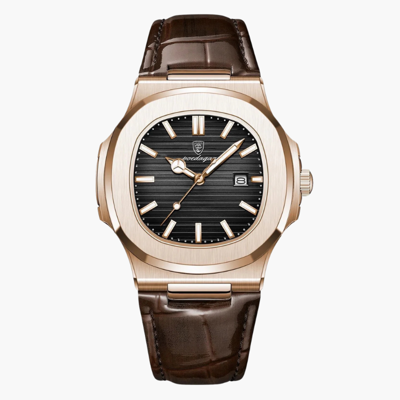 Chronograaf herenhorloge 41 mm met leren band