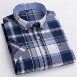 Stefen klassiek katoenen overhemd voor heren – slim-fit met stijlvol patroon, ademend en comfortabel, ideaal voor werk, casual of feestelijke gelegenheden.