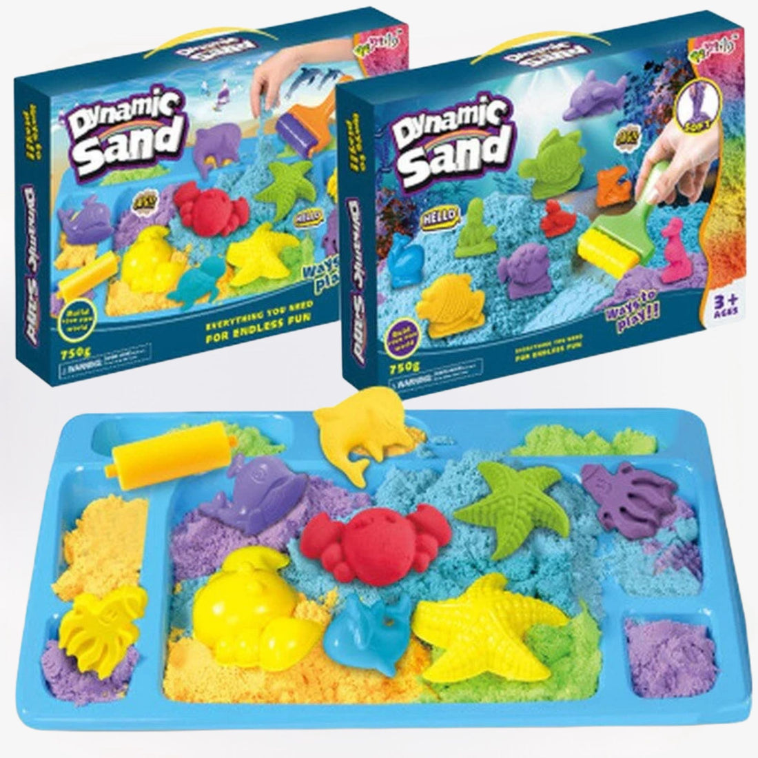 Playsand kinetisch zand speelgoed – kleurrijk en vormbaar zand voor kinderen, stimuleert creativiteit, sensorische ontwikkeling en eindeloos speelplezier.