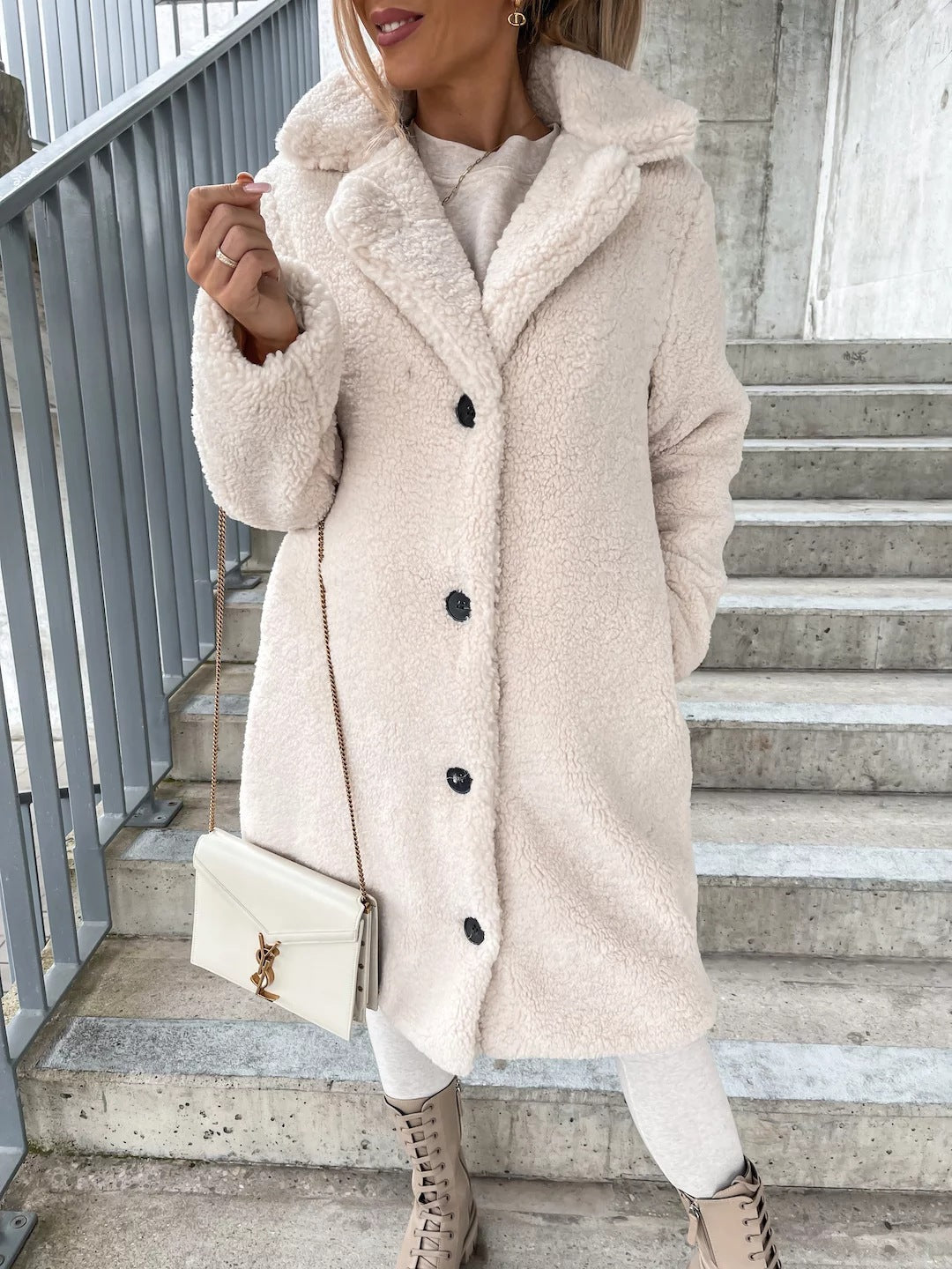 Luvana dames elegante teddy jas in diverse kleuren – zachte, warme teddy stof, comfortabele pasvorm en chique, tijdloze uitstraling.