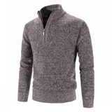 Alvaro heren warme pullover met halve rits in diverse kleuren – zachte stof, comfortabele pasvorm en ideale casual winterstijl.