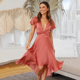 Roze Wikkeljurk met Volantdetails