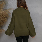 Casual dames sweater met halve rits, comfortabel en stijlvol voor dagelijks gebruik.