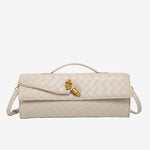 Geweven Leren Crossbody Tas – Luxe & Trendy Damesaccessoire – Compact, Stijlvol en Perfect voor Elke Gelegenheid.