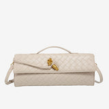Geweven Leren Crossbody Tas – Luxe & Trendy Damesaccessoire – Compact, Stijlvol en Perfect voor Elke Gelegenheid.