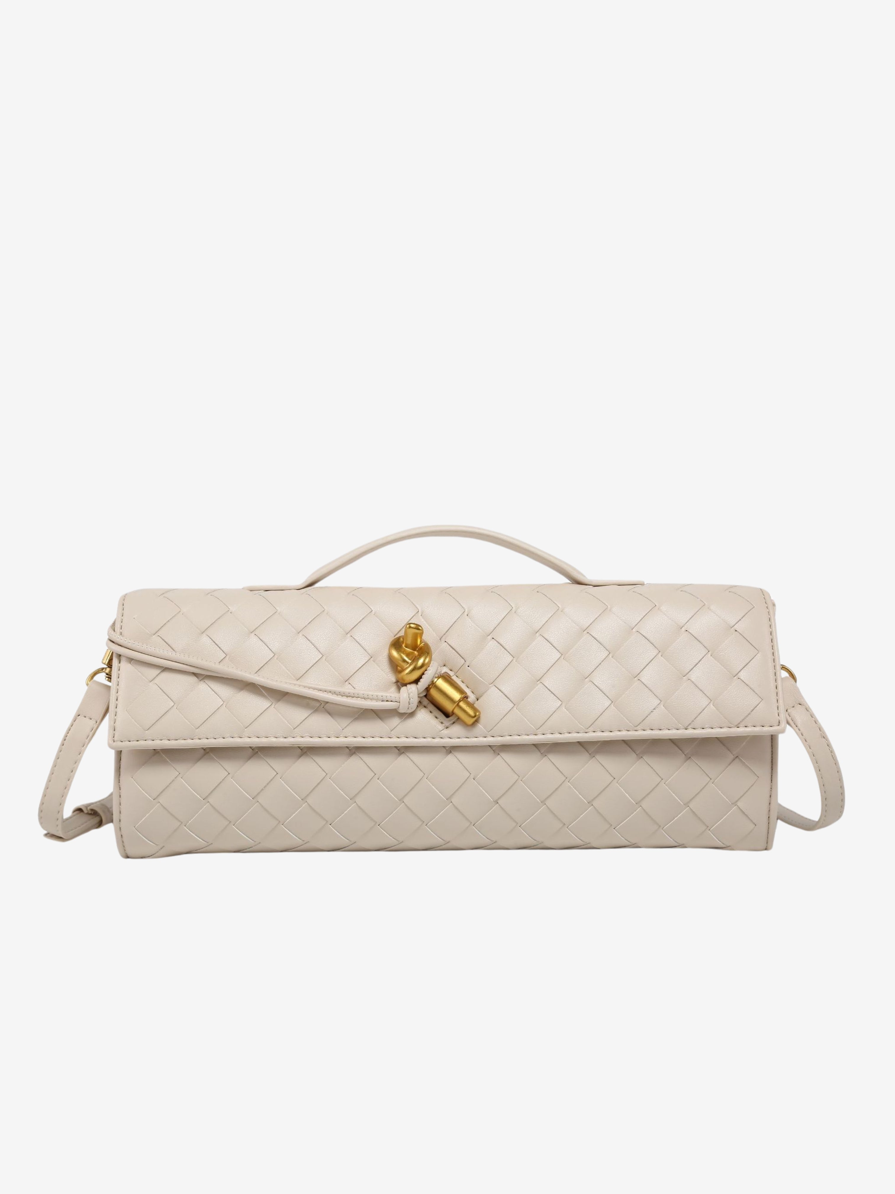 Geweven Leren Crossbody Tas – Luxe & Trendy Damesaccessoire – Compact, Stijlvol en Perfect voor Elke Gelegenheid.