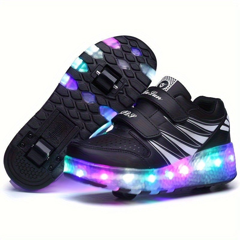 FlashRunners verlichte roller sneakers met LED voor kinderen – comfortabele en duurzame sneakers met kleurrijke lichtgevende wielen, perfect voor buitenspelen en avondplezier.