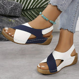Dames Sandalen met Kruisbanden en Plateauzool
