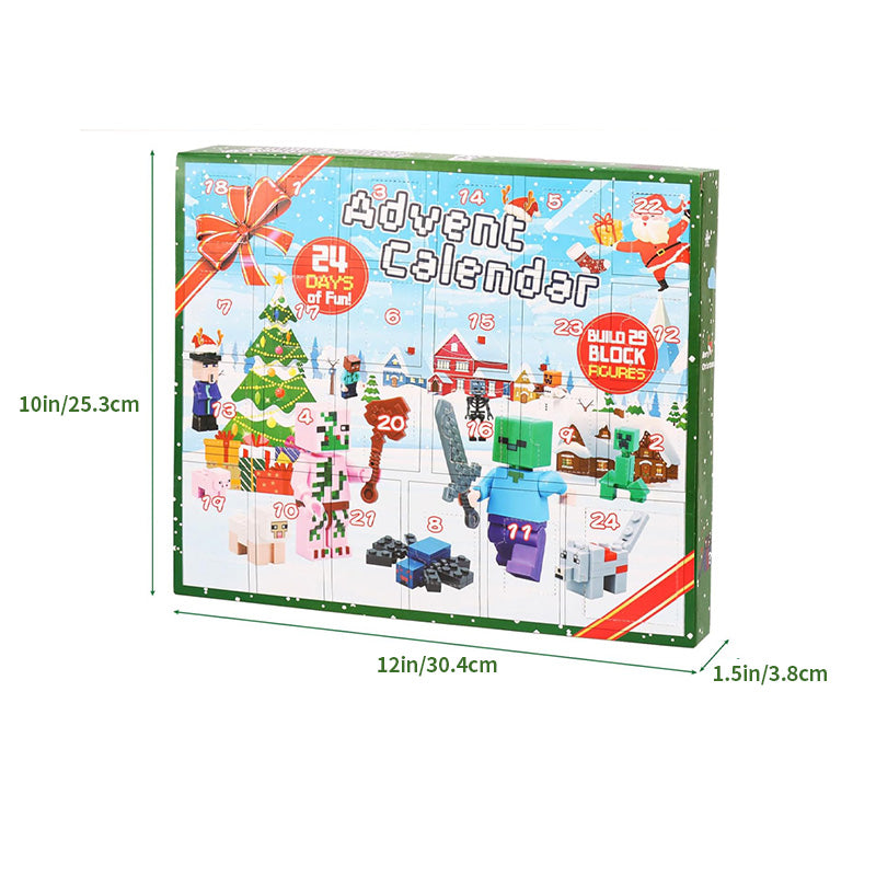 Minecraft adventskalender 2025 editie – feestelijke kalender met verrassingen, themaspeelgoed en ideaal voor kinderen en fans van Minecraft.