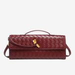 Geweven Leren Crossbody Tas – Luxe & Trendy Damesaccessoire – Compact, Stijlvol en Perfect voor Elke Gelegenheid.