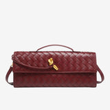 Geweven Leren Crossbody Tas – Luxe & Trendy Damesaccessoire – Compact, Stijlvol en Perfect voor Elke Gelegenheid.