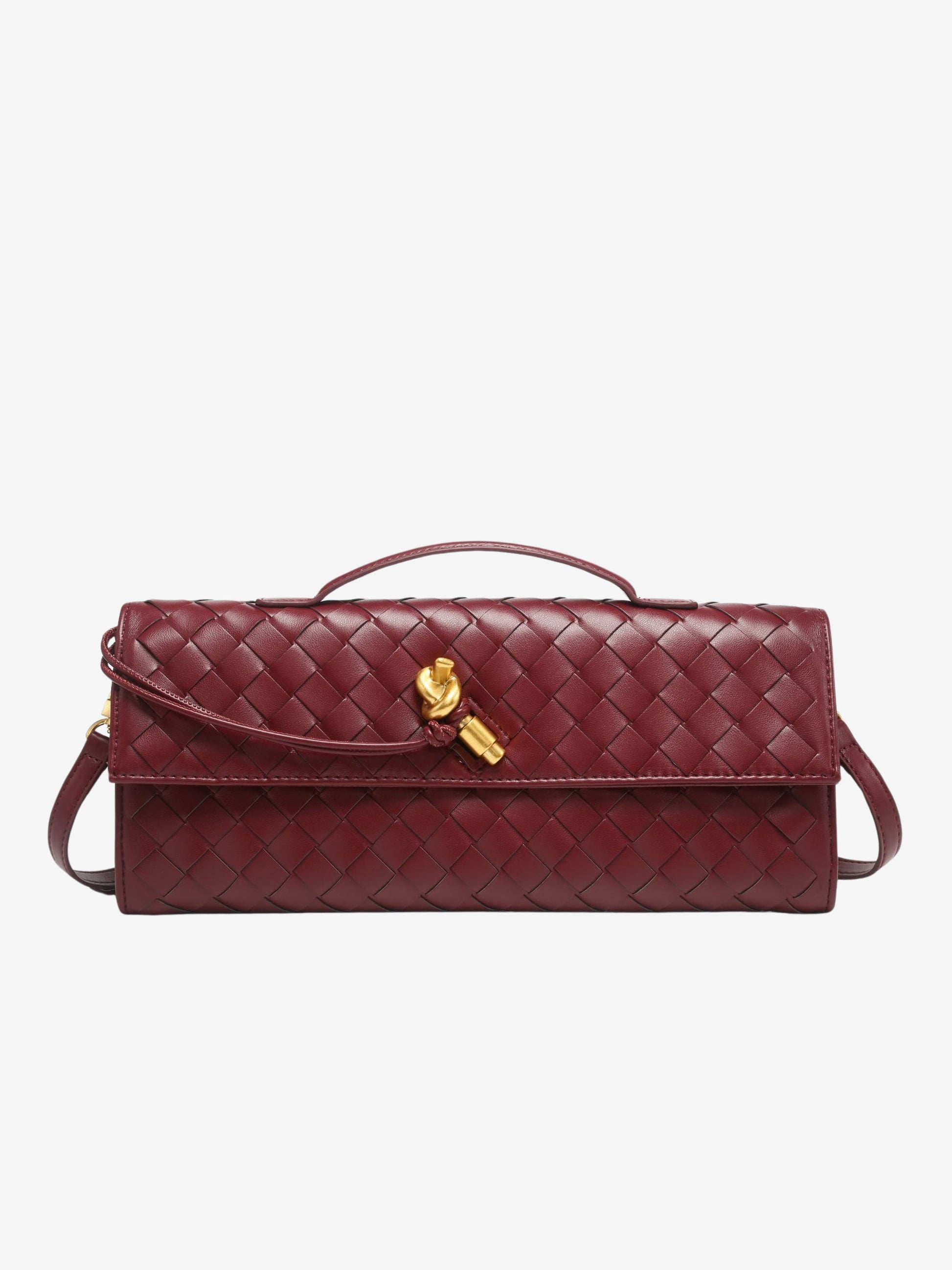 Geweven Leren Crossbody Tas – Luxe & Trendy Damesaccessoire – Compact, Stijlvol en Perfect voor Elke Gelegenheid.