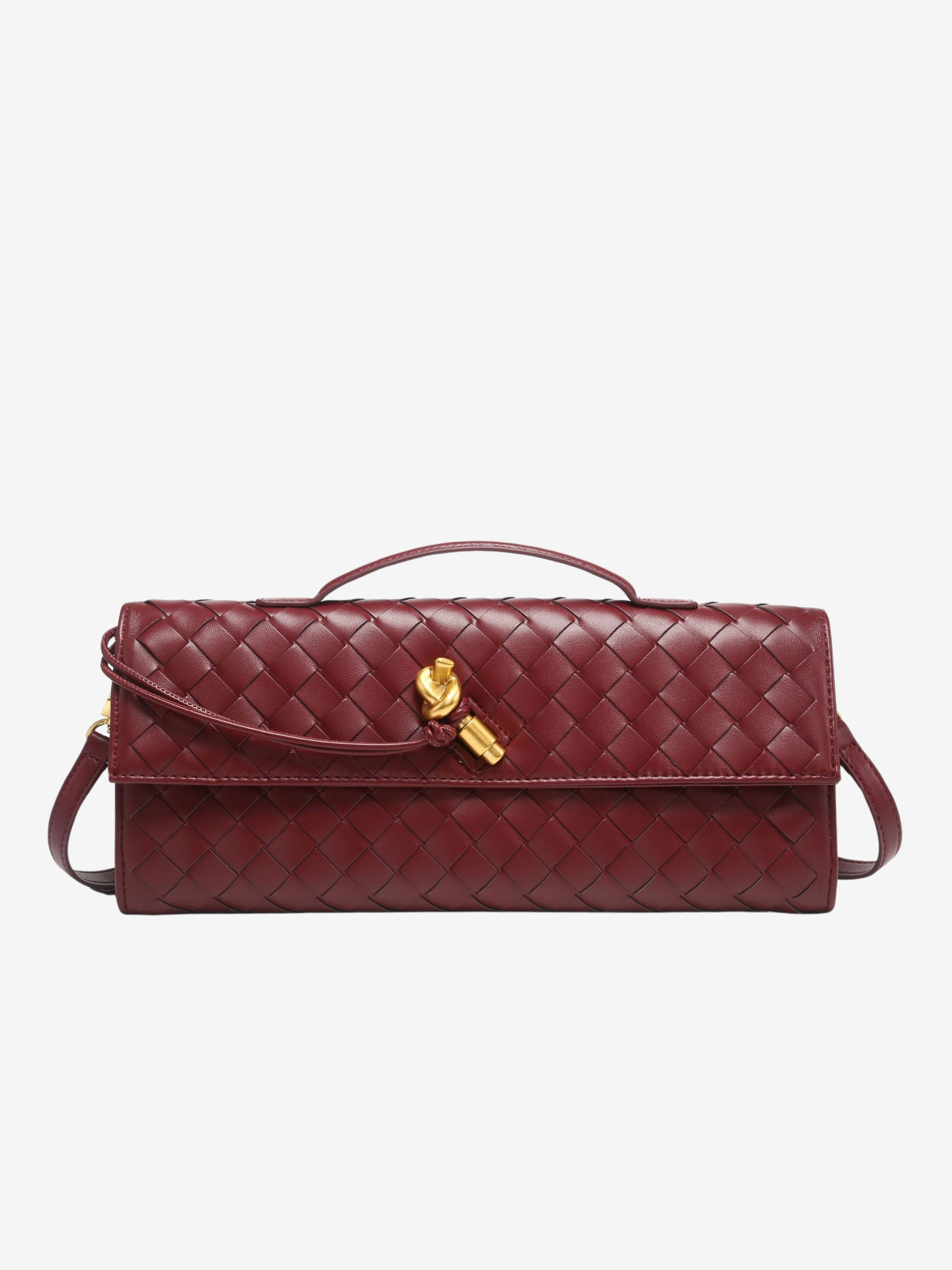 Geweven Leren Crossbody Tas – Luxe & Trendy Damesaccessoire – Compact, Stijlvol en Perfect voor Elke Gelegenheid.