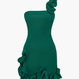 Strapless Mini Jurk met Bloemdetail