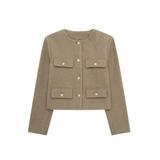 Elise damesjas – tijdloze tweed look met elegante pasvorm, warme voering en stijlvolle afwerking voor veelzijdig gebruik.