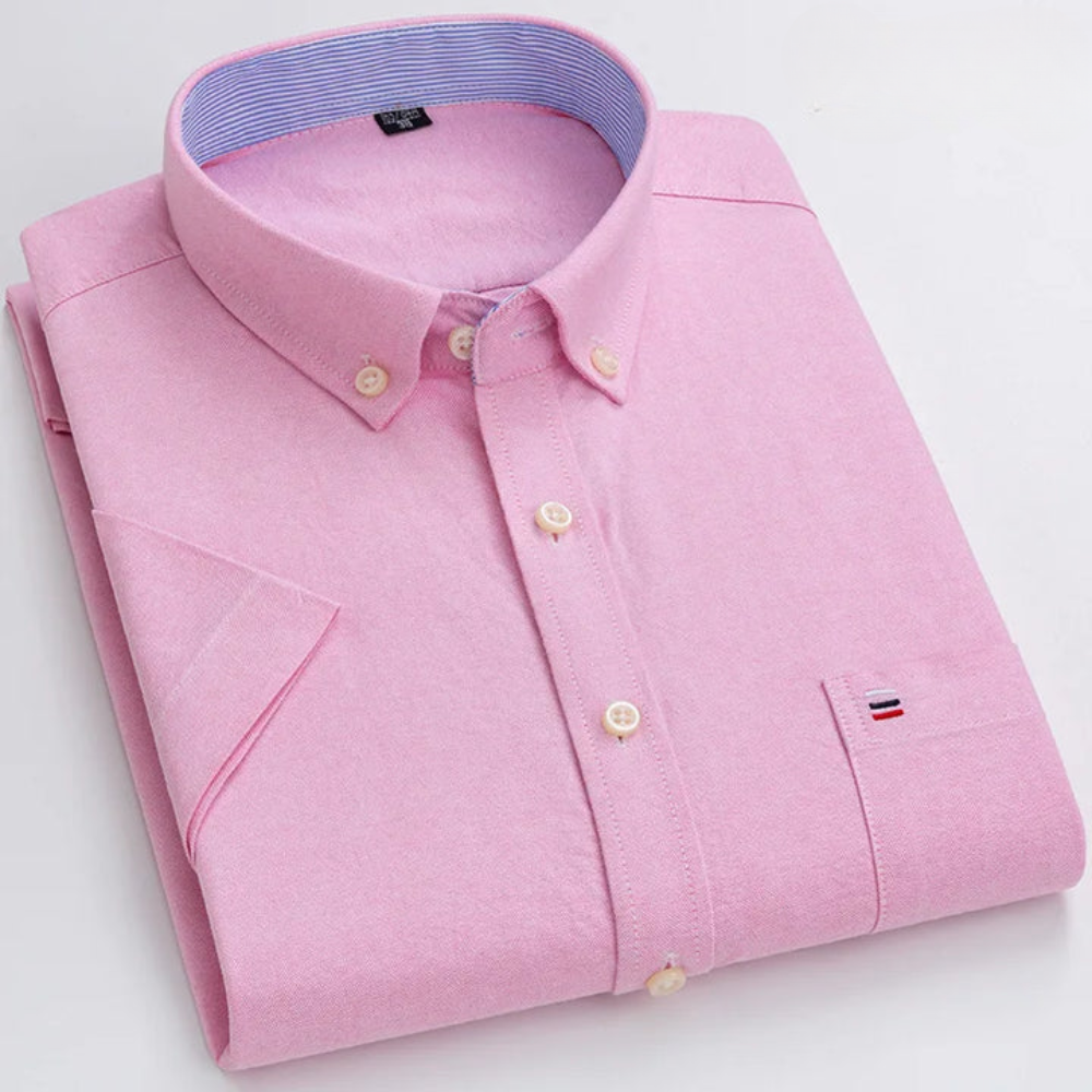 Stefen klassiek katoenen overhemd voor heren – slim-fit met stijlvol patroon, ademend en comfortabel, ideaal voor werk, casual of feestelijke gelegenheden.