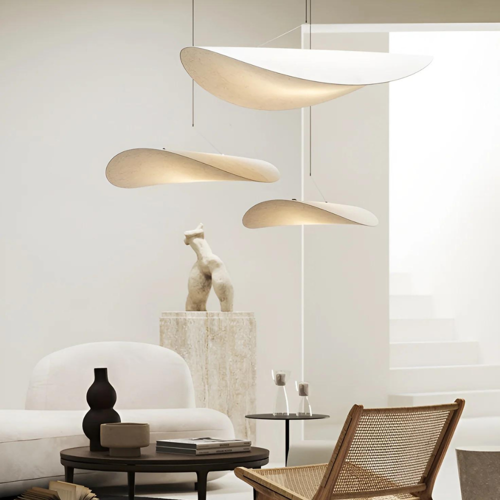 Design Hanglamp Japandi – luxe boho plafondlamp in natuurlijke tinten, hoogwaardig materiaal en moderne stijlvolle verlichting voor elk interieur.