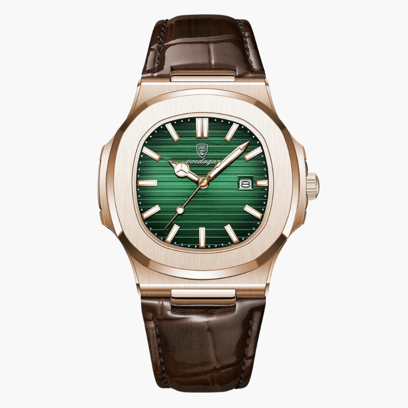 Chronograaf herenhorloge 41 mm met leren band