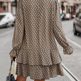 Print Jurk met Volantzoom voor Dames