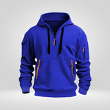 Half zip hoodie met zakken en regular fit
