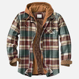 Leon heren jas met ruitpatroon en capuchon in diverse kleuren – warme voering, waterafstotend materiaal en comfortabele pasvorm voor koude dagen.