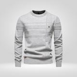 Gebreide heren trui slim fit katoenmix