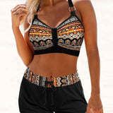 Dames Tankini met Grafische Print en Short