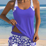 Dames Tankini met Brede Bandjes en Zwemshort