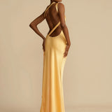 Maxi Jurk met Asymmetrische Halslijn en Split