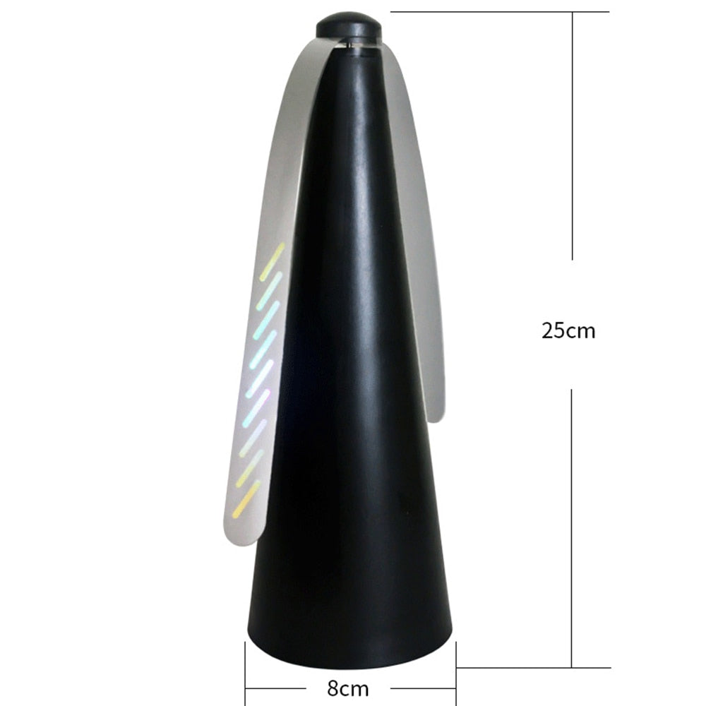 Fly Fan – Stille en effectieve insectenverjager met draaiende bladen, houdt vliegen weg bij eten. Veilig, compact en perfect voor binnen en buiten.